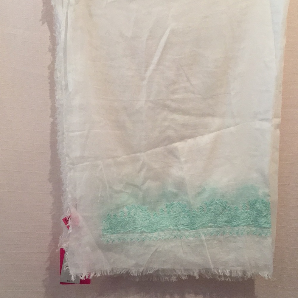 BETSEY JOHNSON EMBROIDERED SUMMER SCARF